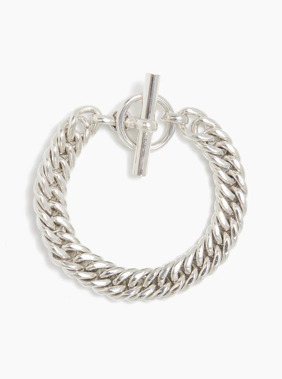 Small Silver Curb Link Bracelet