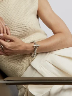 Small Silver Curb Link Bracelet