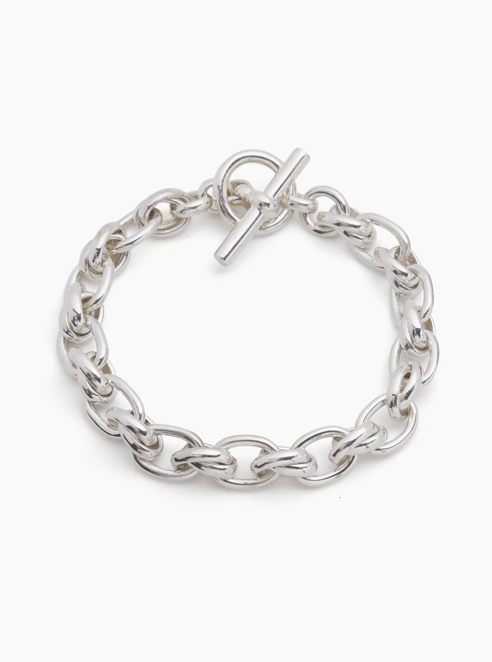 Small Silver Double Link Bracelet