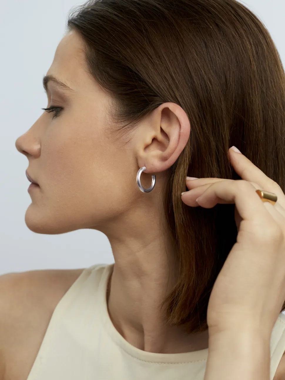 Small Silver Hoop Earrings
