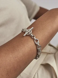 Small Silver Interlock Bracelet