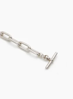 Small Silver Oval Chain Necklace