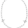 Small Silver Oval Linked Set