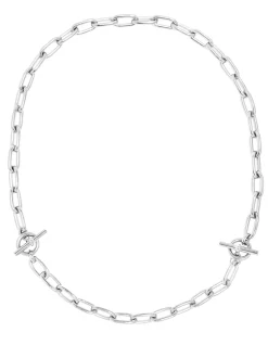 Small Silver Oval Linked Set