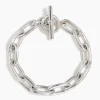 Small Silver Oval Linked Bracelet