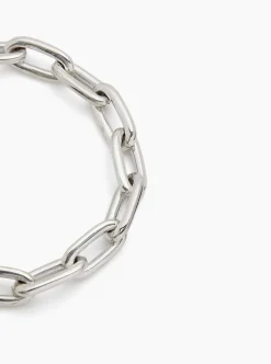 Small Silver Oval Linked Bracelet