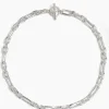 Small Silver Plated Watch Chain Necklace