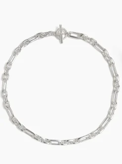 Small Silver Plated Watch Chain Necklace