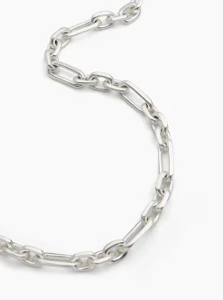 Small Silver Plated Watch Chain Necklace