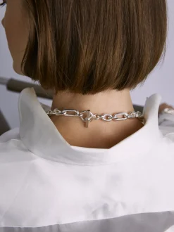 Small Silver Plated Watch Chain Necklace