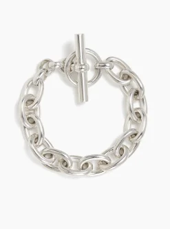 Small Silver Round Link Bracelet