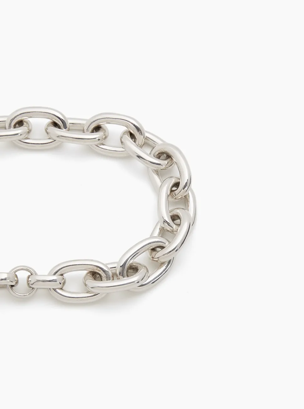 Small Silver Round Link Bracelet