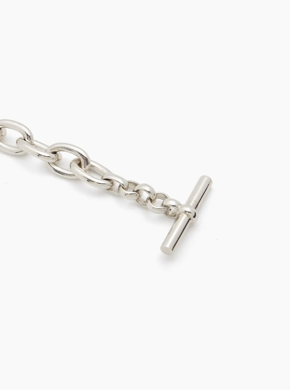 Small Silver Round Link Bracelet