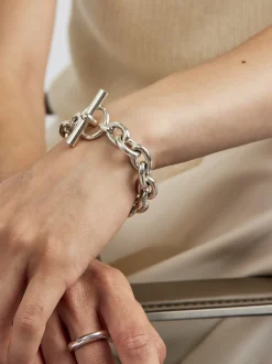 Small Silver Round Link Bracelet