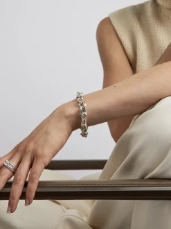 Small Silver Round Link Bracelet