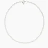 Small Silver T-Bar Clasp Curb Link Necklace