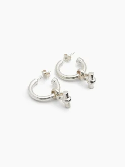 Small Silver T-Bar Earrings