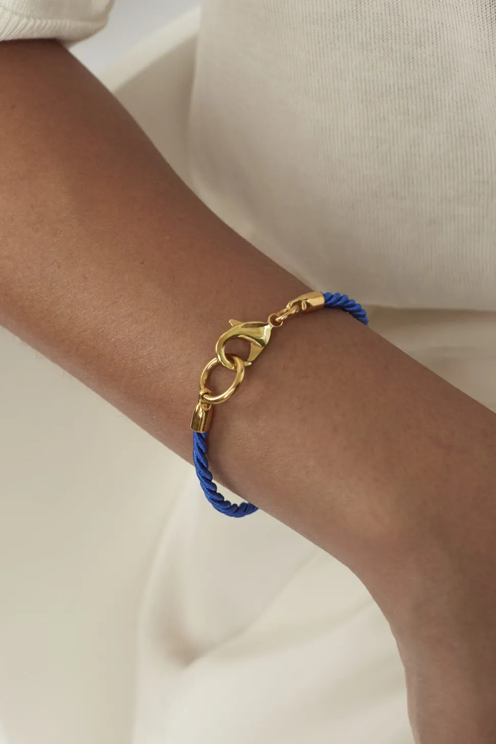 Tilly Sveaas Royal Blue Gold Friendship Bracelet