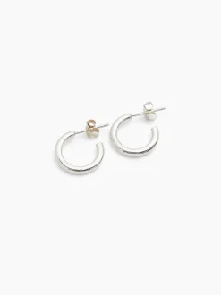 Tiny Silver Hoop Earrings
