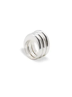 Triple Silver Slice Ring
